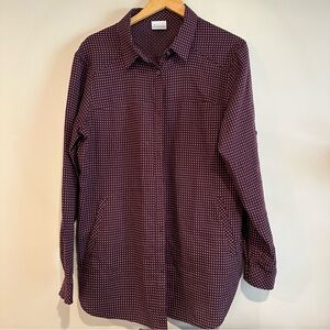 Columbia maroon anytime  button down top